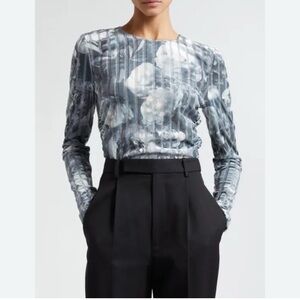 STINE GOYA Gray Floral Blouse